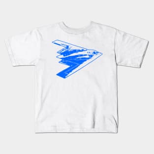 Northrop Grumman B-2 Spirit - Blue Design Kids T-Shirt